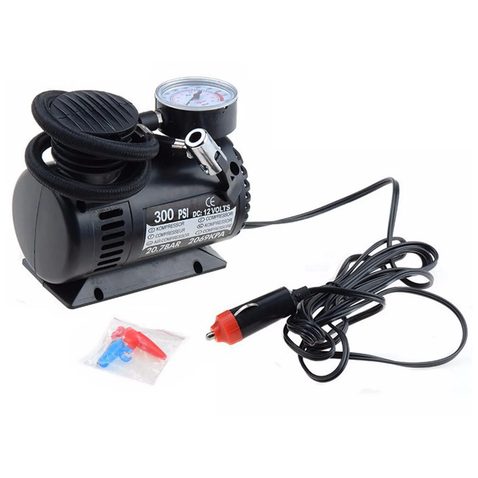 

300PSI 12V Car Air Pump Compressor Portable Mini Car Tire Electric Pump Durable Automatic Auto Tyre Iator Pump Auto Accessory