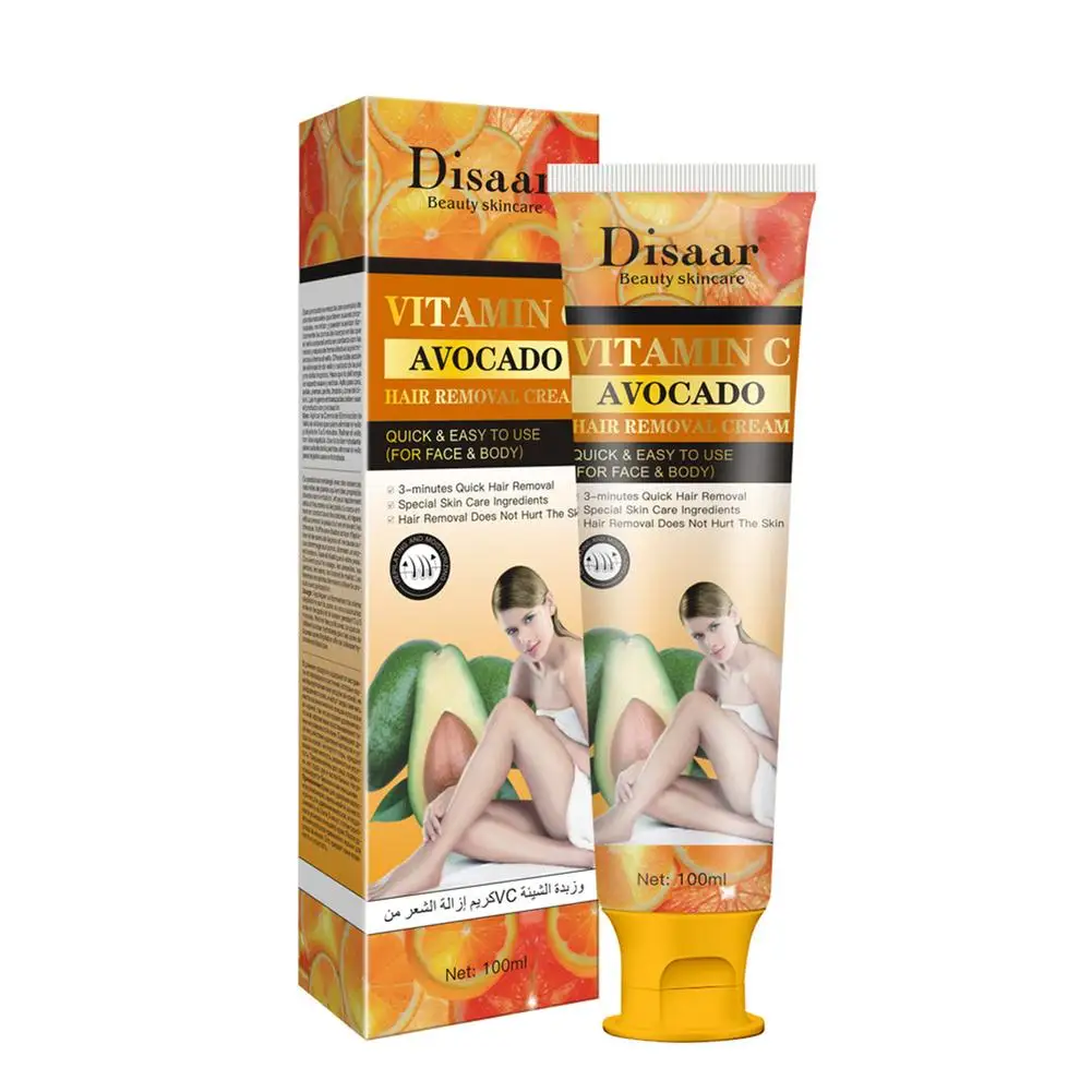 

100ml Vc Avocado Hair Removal Cream Effective Painless Depilatory Cream For Armpit Thigh Arm Legs Face