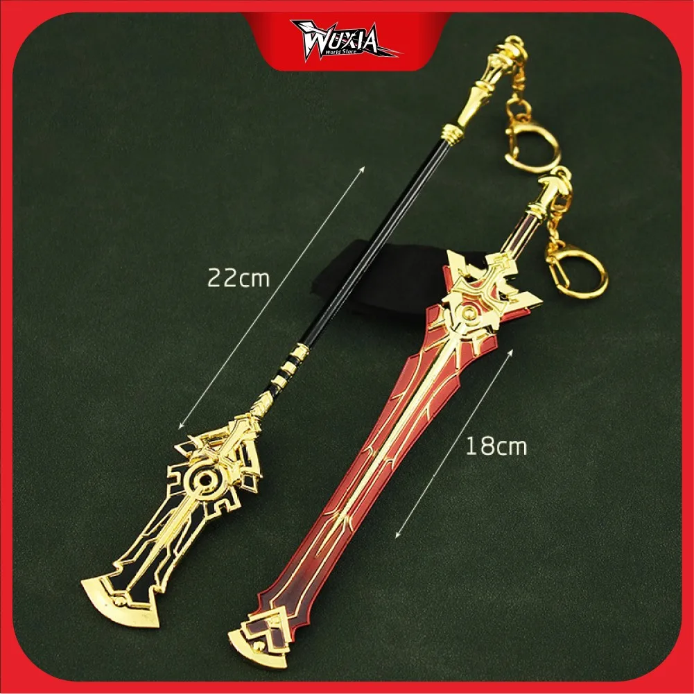 

Фигурка ударопрочного оружия Genshin, 2 шт., Nilou, брелок с ключами игры Khaj-Nisut, металлическая модель, катана, меч, брикет, подарок для мальчика