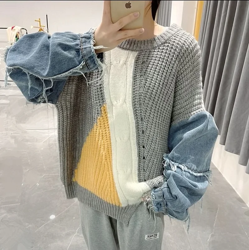 

Thick Fashion Women's Cashmere Sweater 2022 Trend Autumn Winter Knitted Vintage Pullover Korean Style Jacket Woman Crochet Tops