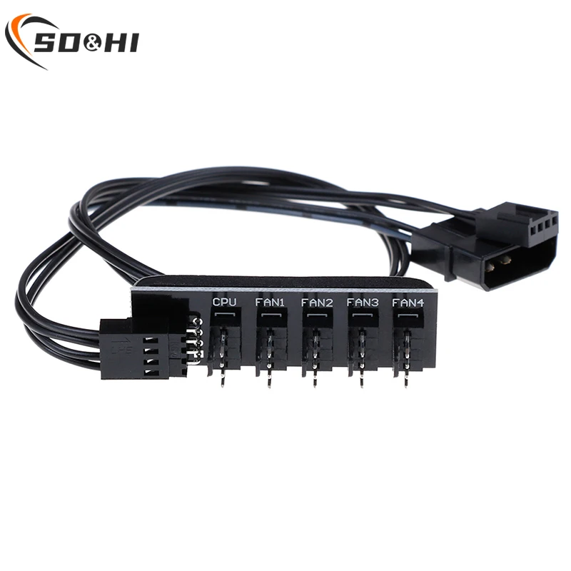 

40cm 1 To 5 4-Pin Molex TX4 PWM Fan CPU HUB Splitter PC Case Chasis Cooler Power Extension Cable Adapter Controller