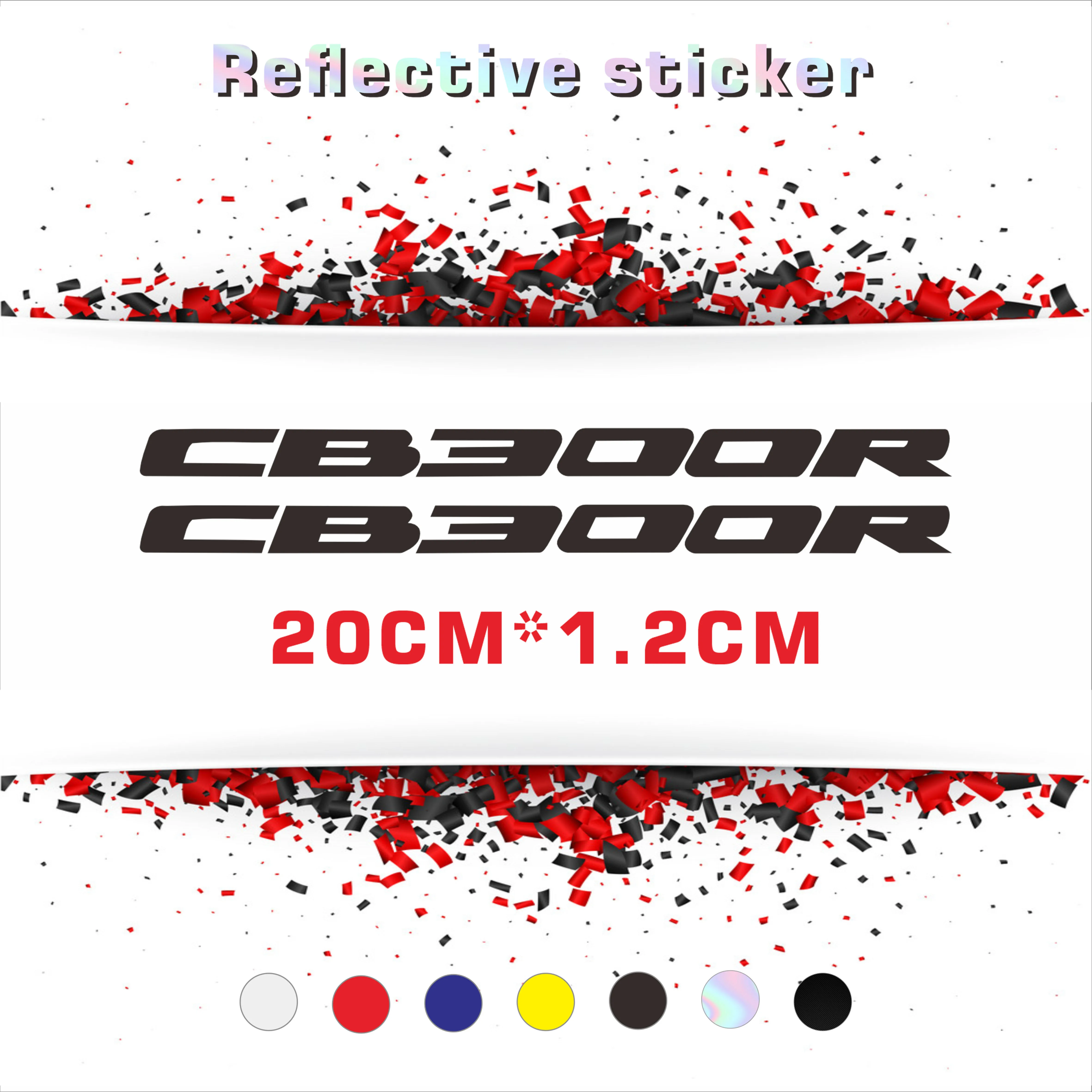 

8Inch Reflective Sticker Decal Motorcycle Car Sticker Wheels Fairing Helmet Sticker Decal For 2023cb300r
