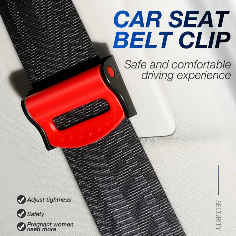 

Car Seat Belt Clip 2PCS Car Safety Seat Belt Buckle Clip Seatbelt Stopper Adjuster Clip Universal Car Seat Belt Fixing Clips Acc