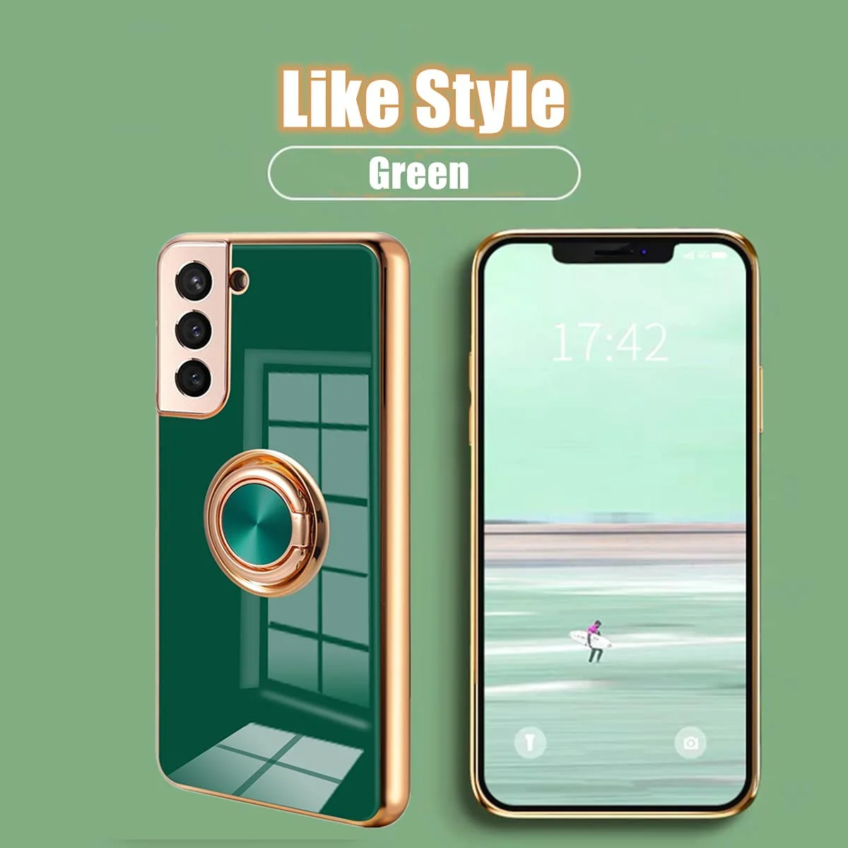 Case For Samsung Galaxy S20 Ultra S10 S9 S8 Note 20 10 9 8 Plus S10e A71 A51 A21 A31 A11 Ring Magnetic Car Mount Plating Cover