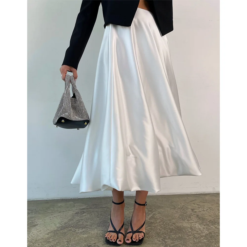 Bright Color Skirt European and American 2023 Spring and Summer Fashion Trend Evening Party High Waist Balloon Skirt Bud Skirt