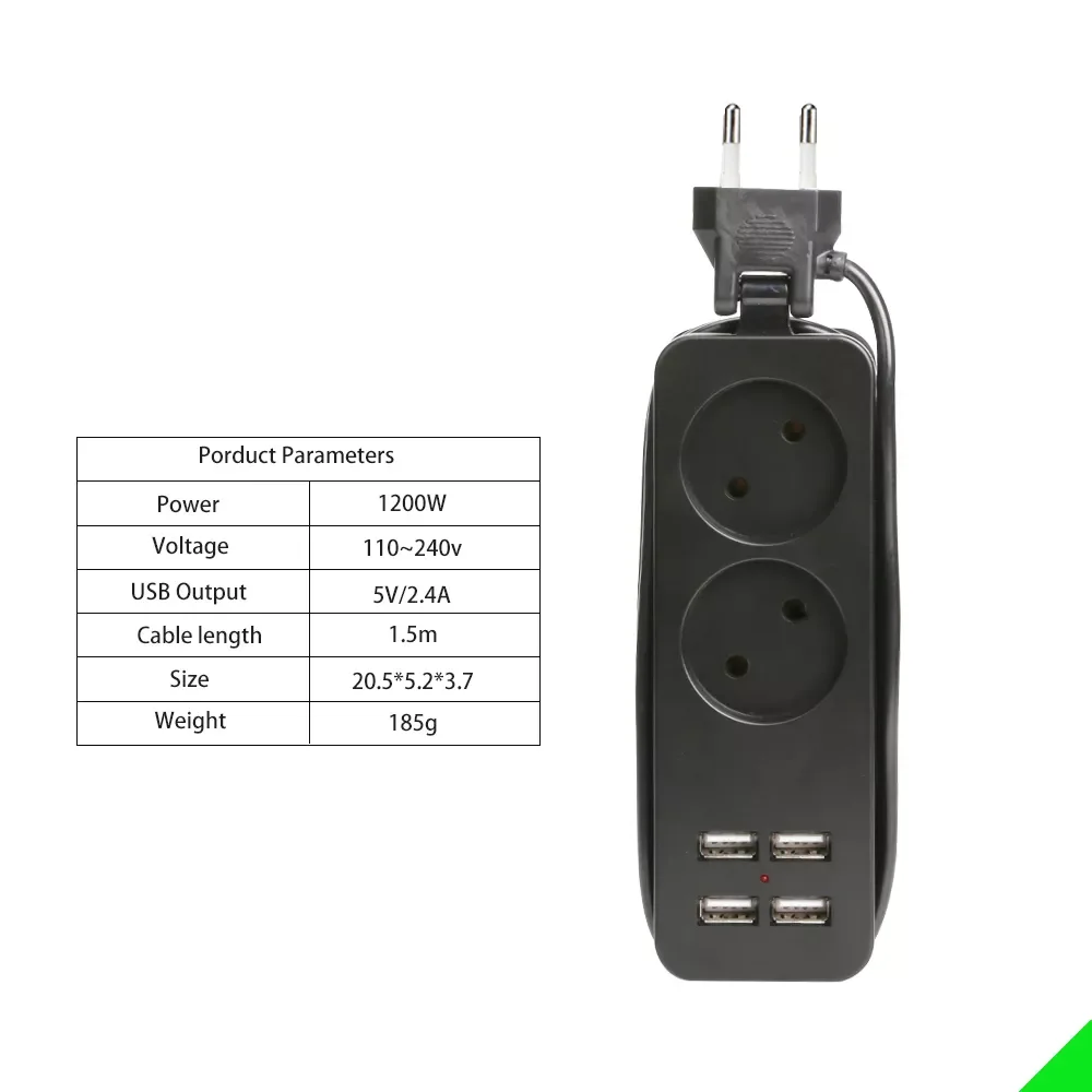 

2023Desktop Plug Socket, Portable Travel Socket, European Standard Plug Socket For Mobile phone or Tabletsolar panel alexa 18650