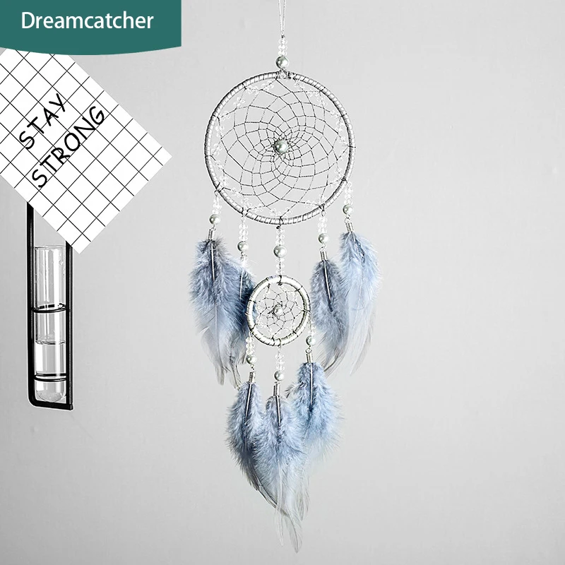 

2020 Creative Feather Dreamcatcher Handmade DIY Dream Catchers Hand Made Wall Hanging Dreamcatchers Craft Gift Home Decoration