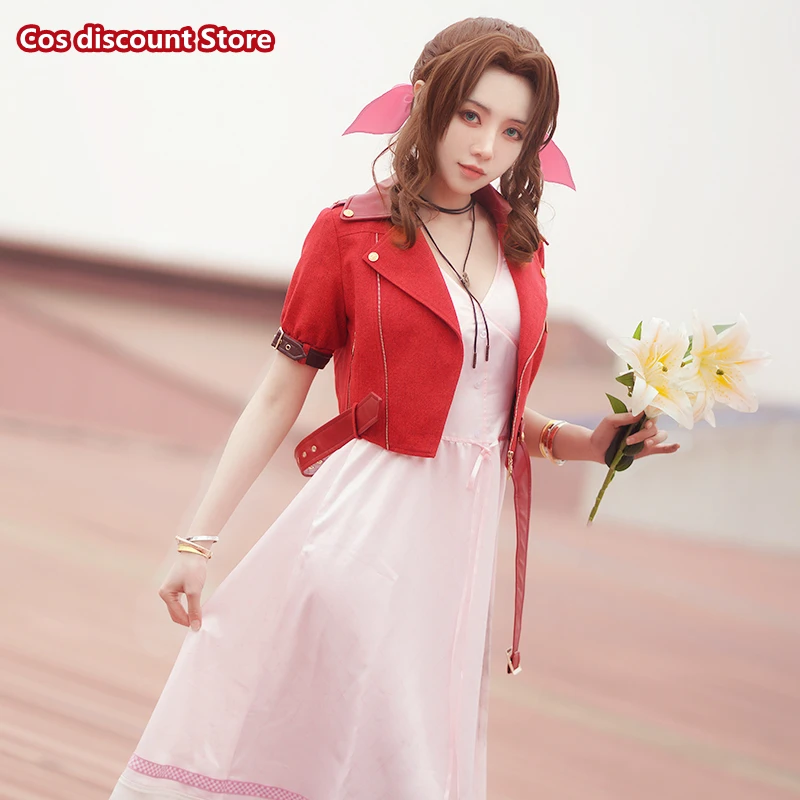 

Игра окончательная фантазия VII Aerith gainsborо косплей костюм Женская активность Вечеринка стандартные размеры Новинка
