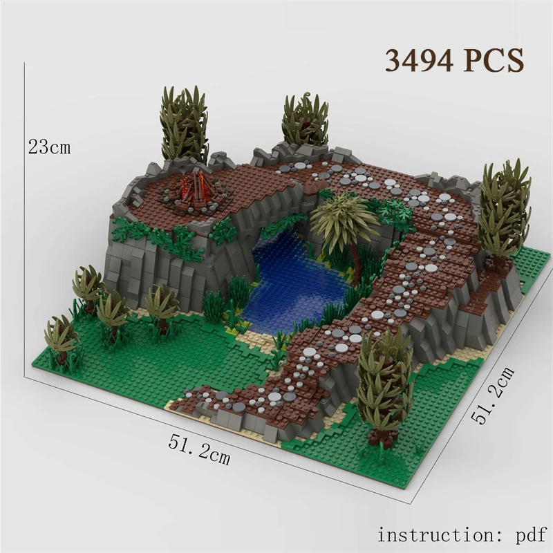 3494PCS Large Savage Tribe Scene Model Building Blocks Compatible City Construction MOC Bricks Toys for Children Birthday Gifts images - 6