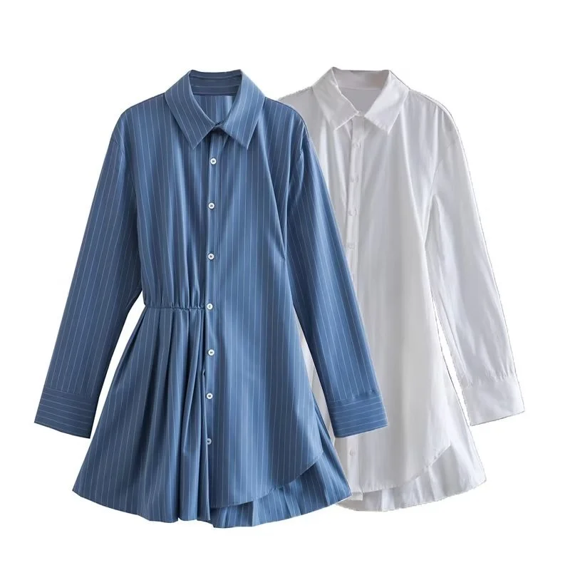 

2023 Summer Shirt Short Long Sleeve Dress