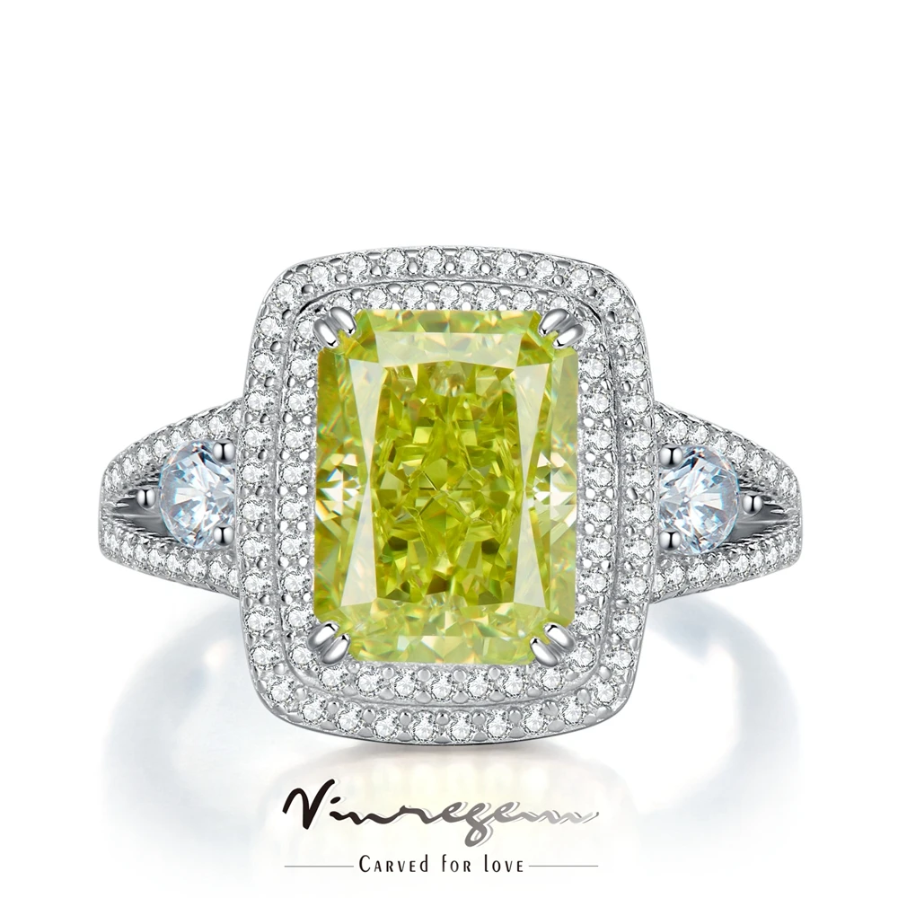 

Женское кольцо из серебра 925 пробы с изящным Перидотом 5CT