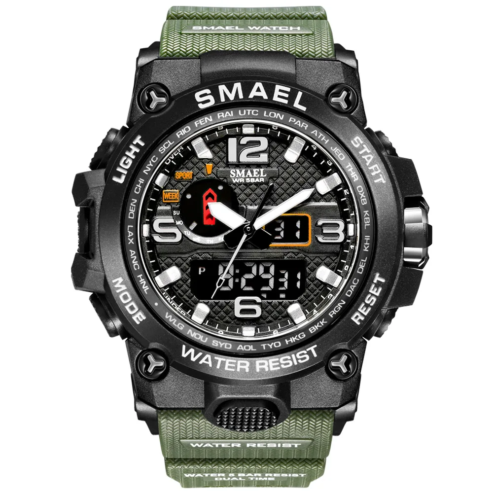 

Men's Digital Pointer Movement Watch Calendar Luminous Wristwatch Sports Silicone Strap Men Multi-Function Clock Outdoor Watches