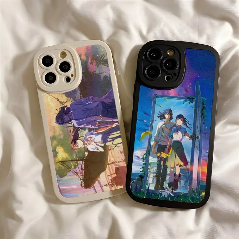 

Anime Suzume Phone Case For IPhone 11 14 12 13 Pro Max Mini Xs X Xr 7 8 Plus SE2020 Leather Fundas Telefoon Cover