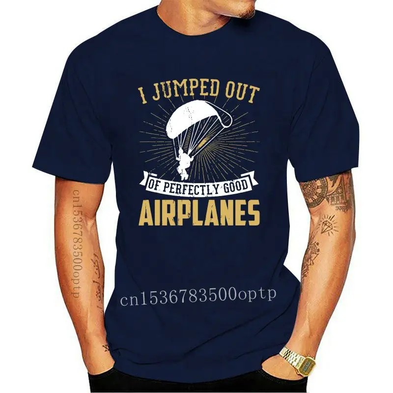 

Camisetas de paracaidismo para hombre, divertidas camisetas de algodón purificado de manga corta con cuello redondo, regalo de c