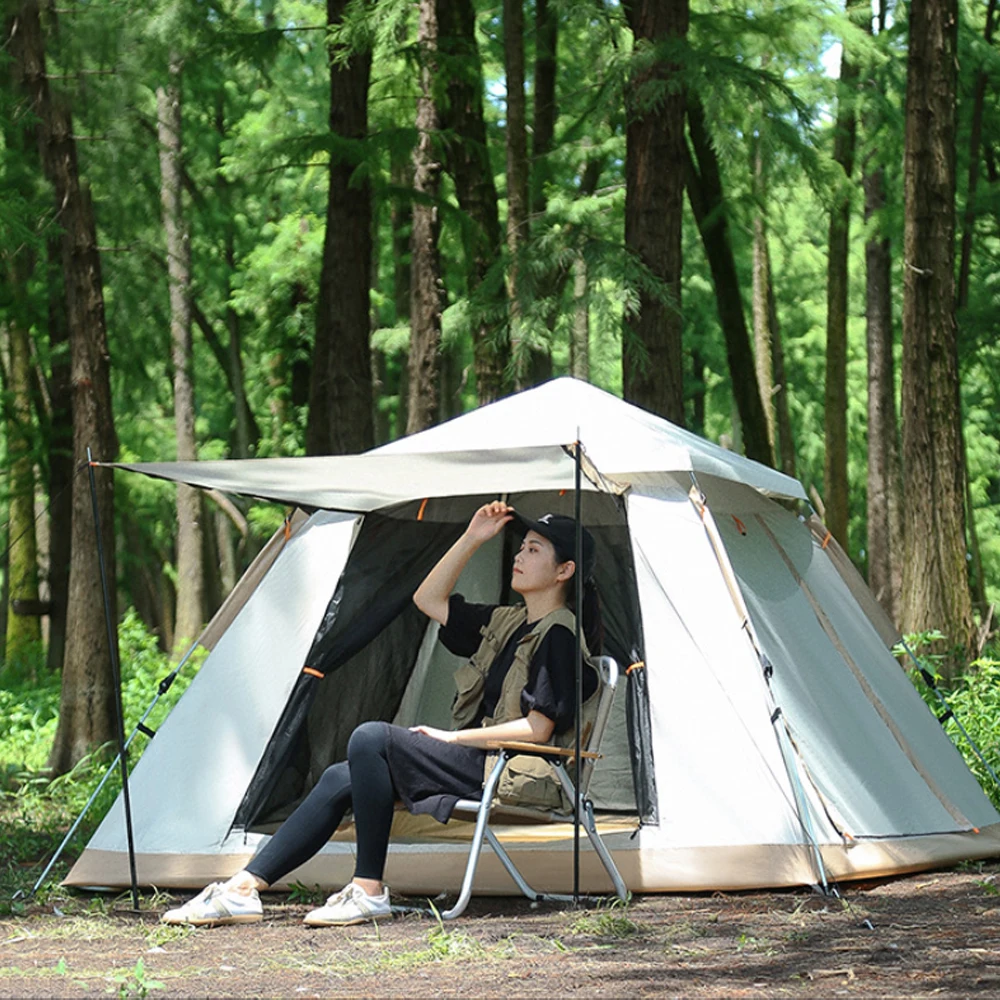 

Утолщенный Анти-ультрафиолетовый большой шатер для на открытом воздухе располагаться лагерем, складчатости пляжа доказательства дождя, быстро шатра вентиляции отверстия