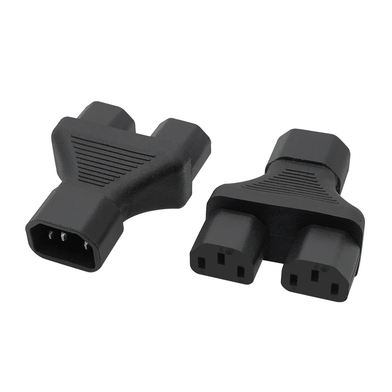 IEC320 IEC 320 C14 Male to Double C13 Female Y Type Splitter Extension Power Adapter adaptor connector