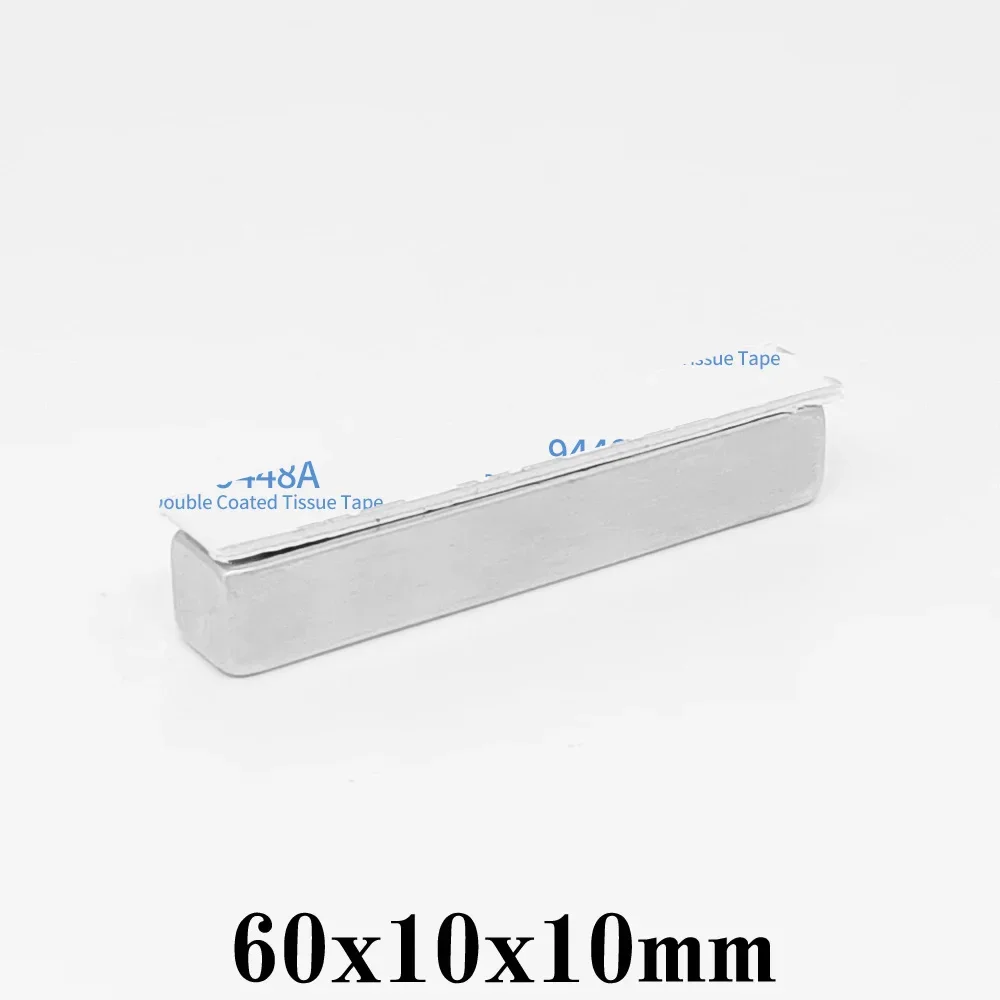 Толстый лист 60x10x10 мм мощные сильные магнитные магниты с лентой 3 м блок 60*10*10