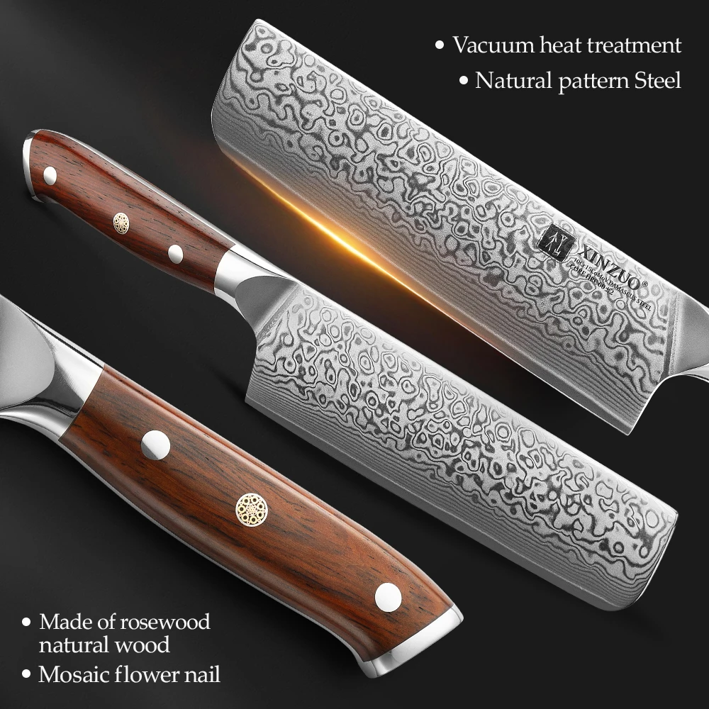 Кухонные ножи XINZUO из дамасской стали 7 3 дюйма ручка японской