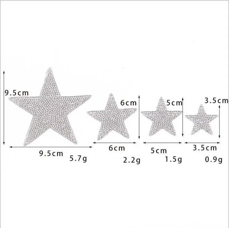 Новое поступление 10 шт. стразы со звездами железные нашивки сделай сам