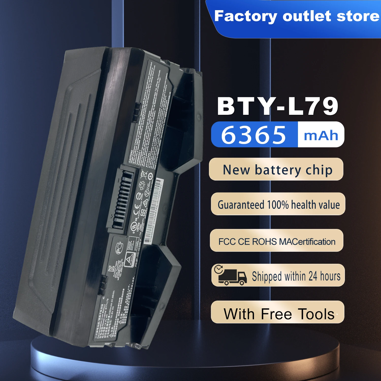 DXT Новый аккумулятор для ноутбука BTY-L79 MSI HTCVIVE VR One 7RE-231CN 14 4 В 6365 мАч 91 66 Втч