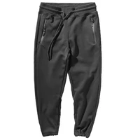 mens plush autumn and winter guard pants tide brand solid color leggings trend versatile warm casual pants