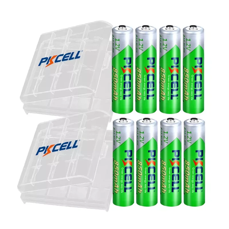 

NEW 8PCS AAA 1.2V Ni-MH AAA Rechargeable Battery 3A Low Self Discharge 850mAh Batteries with 2PC Battery holder box
