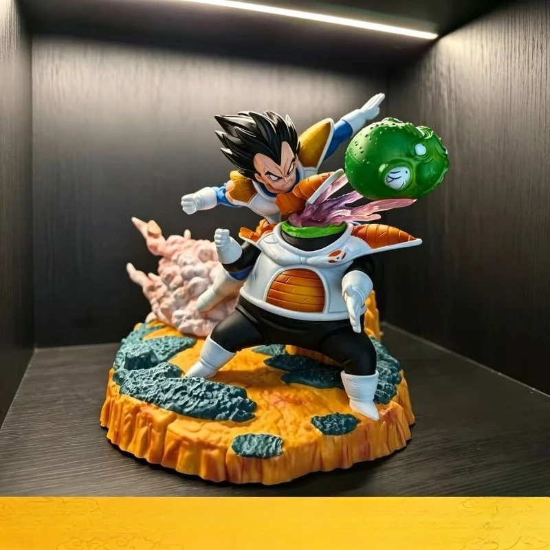 Фото Фигурка Dragon Ball Z: Вегета против Гулдо, 21 см/8,26 дюйма, сцена с отрядом Гинью, коллекционная модель из ПВХ, игрушка, подарок №1