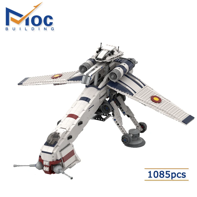 

MOC Blocks Building Republic Dropship 2.0 Space Wars New Star Plan Blocks Creator expert Collector Puzzle Bricks Kit toys