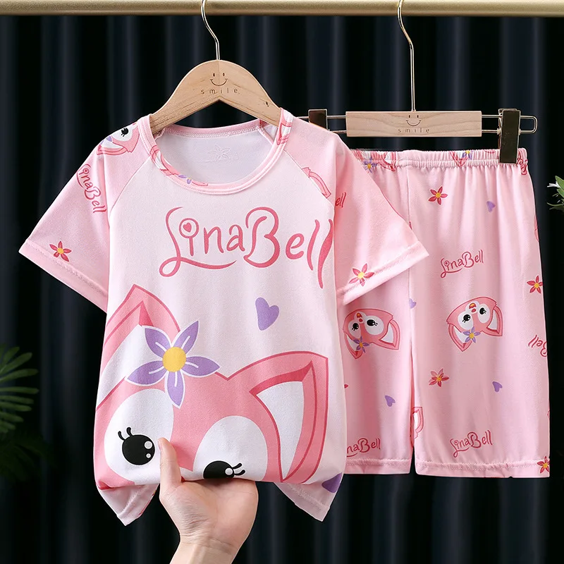 Pikachu Pokemon Boys Girls Summer Clothes Set Short Sleeve T-Shirt Shorts Kids Sports Tracksuit Children Outfits Pajamas |