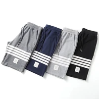 mens brand shorts thom tb brand classics stripe logo shorts boys street fashion summer harajuku style casual loose short pant