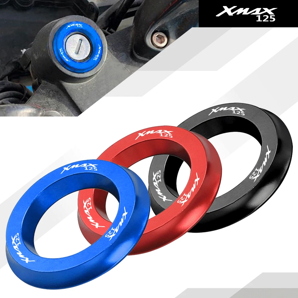 

Motorcycle Ignition Cover Key Switch Ring Decorative Ring CNC Aluminum Accessories FOR YAMAHA XMAX125 ALL YEARS 2022 2021 2000