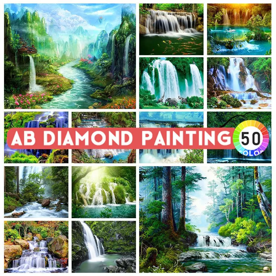 

AB сверла алмазная живопись DIY Пейзаж Стразы Вышивка Набор для вышивки крестиком Мозаика Искусство Декор для дома подарок