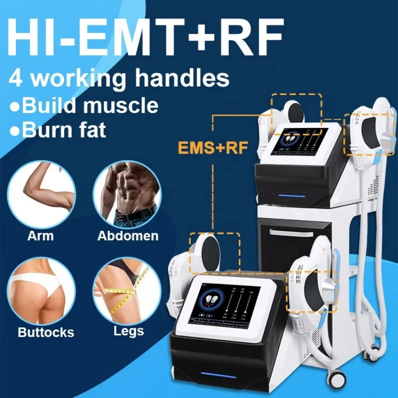 

Aesthetics Ems High Intensity Body Sculpt Machine Emslim 4 Handles Electromagnetic Muscle Building Fat Burning EMS Slim Machine