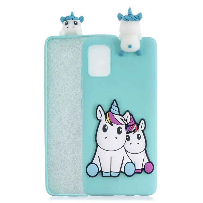 Милый чехол Soft Case 3D Panda Unicorn Cat Puppy для Samsung S6 S7 Edge S8 S9 S10 S20 Plus S21 S22 Ultra Note 8 10 для девочки ребенка.