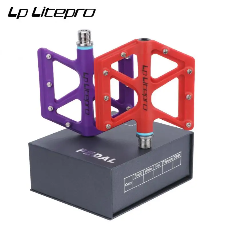 

Велосипедные педали LP Litepro, Нескользящие, подшипники для горного велосипеда, нейлоновые педали для дорожного велосипеда, велосипедные аксе...