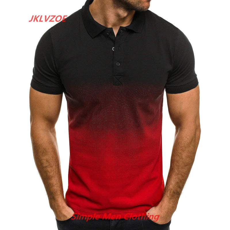 

Men Polo Men Shirt Short Sleeve Polo Shirt Contrast Color Polo New Clothing Summer Streetwear Casual Fashion Men tops