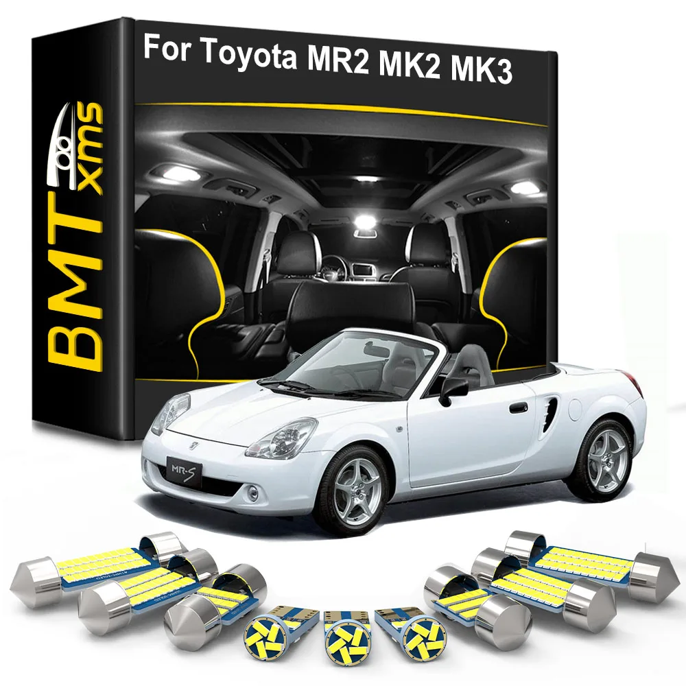 

BMTxms For Toyota MR2 MK2 MK3 SW20 1991-2004 2005 Canbus Car LED Interior Map Light License Plate Lamp Kit Accessories