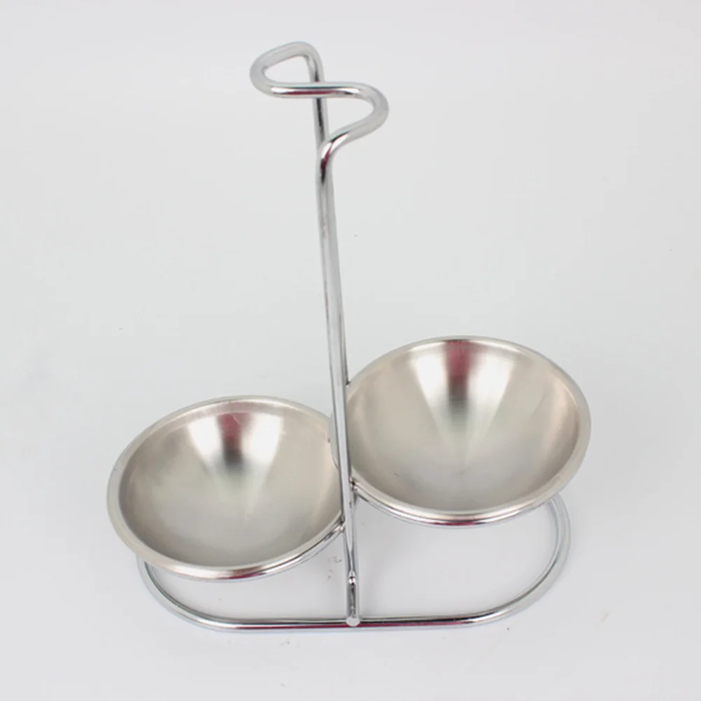 

Rest Spoon Ladle Holder Double Standing Rack Vertical Soup Stainless Steel Stand