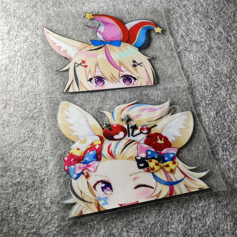 Мультяшный Стиль Автомобиля Виниловая наклейка для Omaru горошек Hololive Румяна Peeker