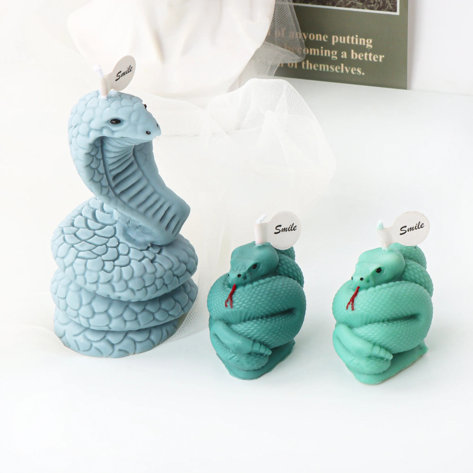 3D Силиконовая Форма Для Змеи Ароматерапевтическая Свеча Набор сделай Сам Кобра