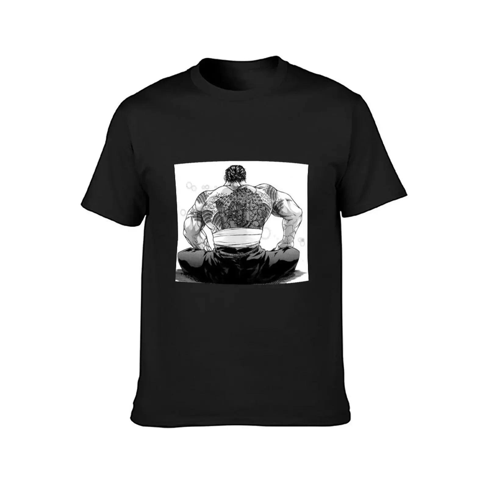 Мужская винтажная компрессионная футболка Hanayama с татуировкой