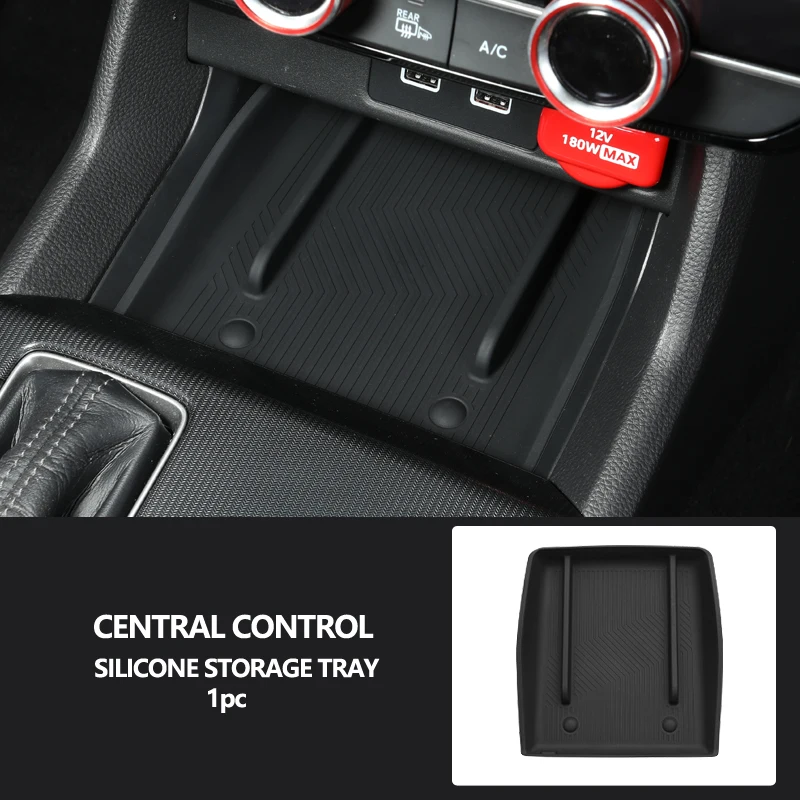 

Для Honda 2022-2025 11-я силиконовая защитная накладка Civic Wireless для центрального отделения для хранения