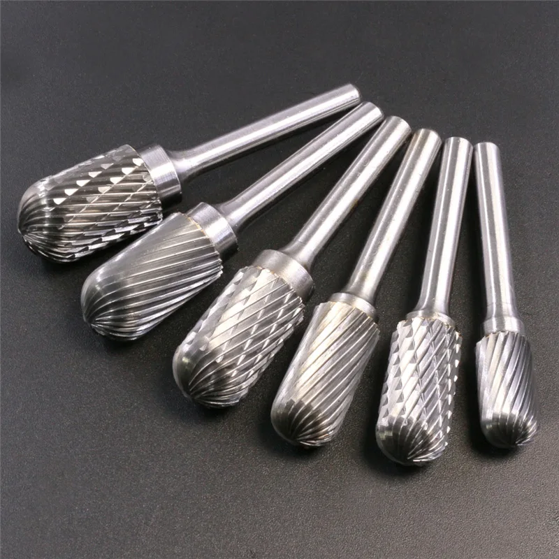 CX Type 1pcs Head Tungsten Carbide Rotary File Tool Point Burr Die Grinder Abrasive Tools Drill Milling Carving Bit Tools Set