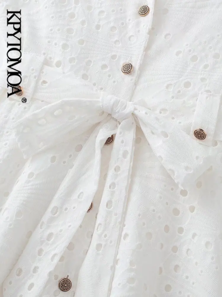 Женское винтажное мини-платье KPYTOMOA модное платье с ремнем и вышивкой коротким