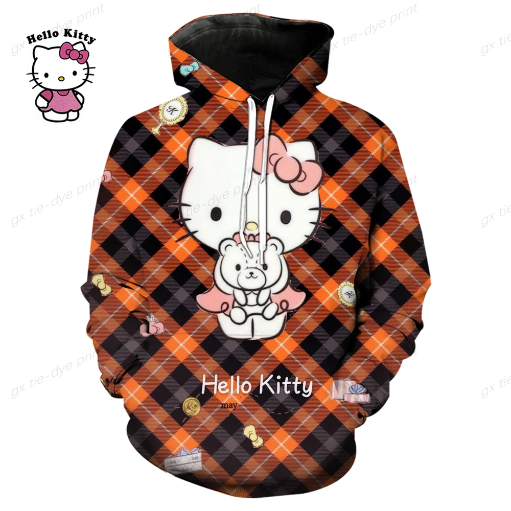 

Girls 3D Hello Kitty Printed T-shirt Cute Hello Kitty Hoodie Girls T-shirt Top Boys Girls Cartoon Costume Cute Baby Hoodies