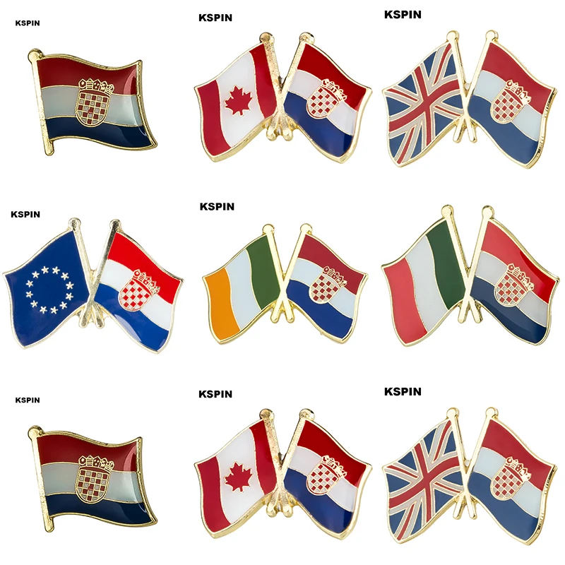 Значок с флагом Хорватии брошь булавки лацканами Natinal значок страны