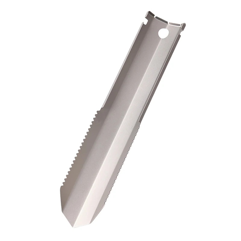 

Titanium Outdoor Camping Shovel Garden Hand Serrated Shovel Hiking Backpacking Trowel With Clip