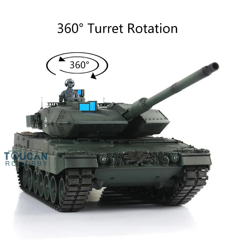 1/16 HENG LONG 7.0 Пластиковый RC-танк Leopard 2A6 3889 с турелью 360 TH17598-SMT4