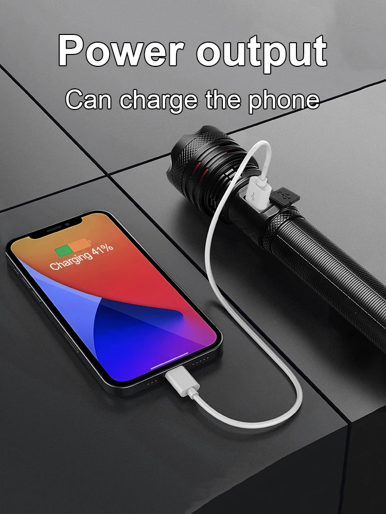 Недавно XHP220 самый мощный светодиодный фонарик Usb перезаряжаемый фонарь