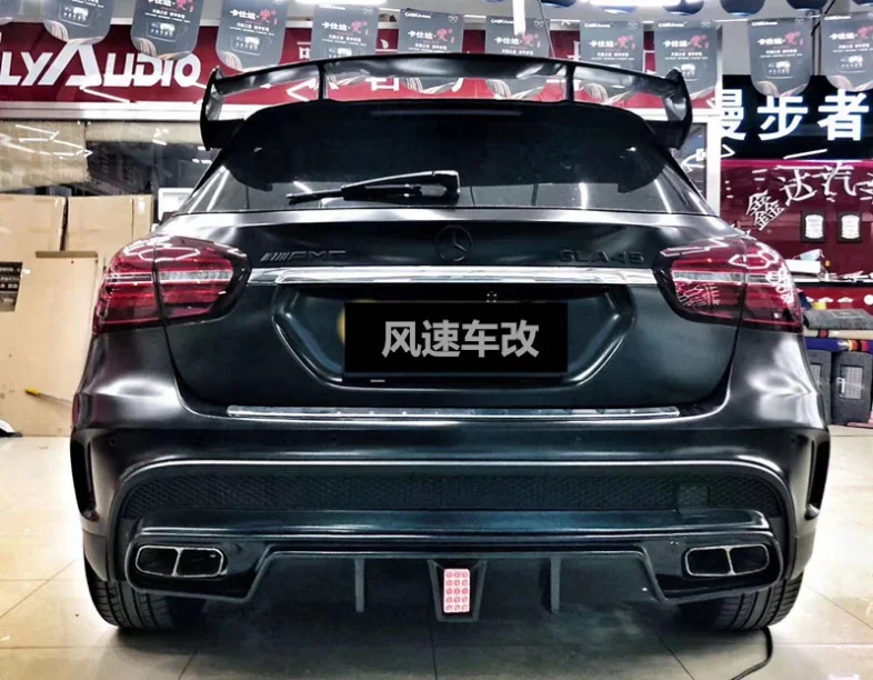 Высококачественный бампер из углеродного волокна для X156 Benz GLA45 GLA20 AMG 2015-2019 задний